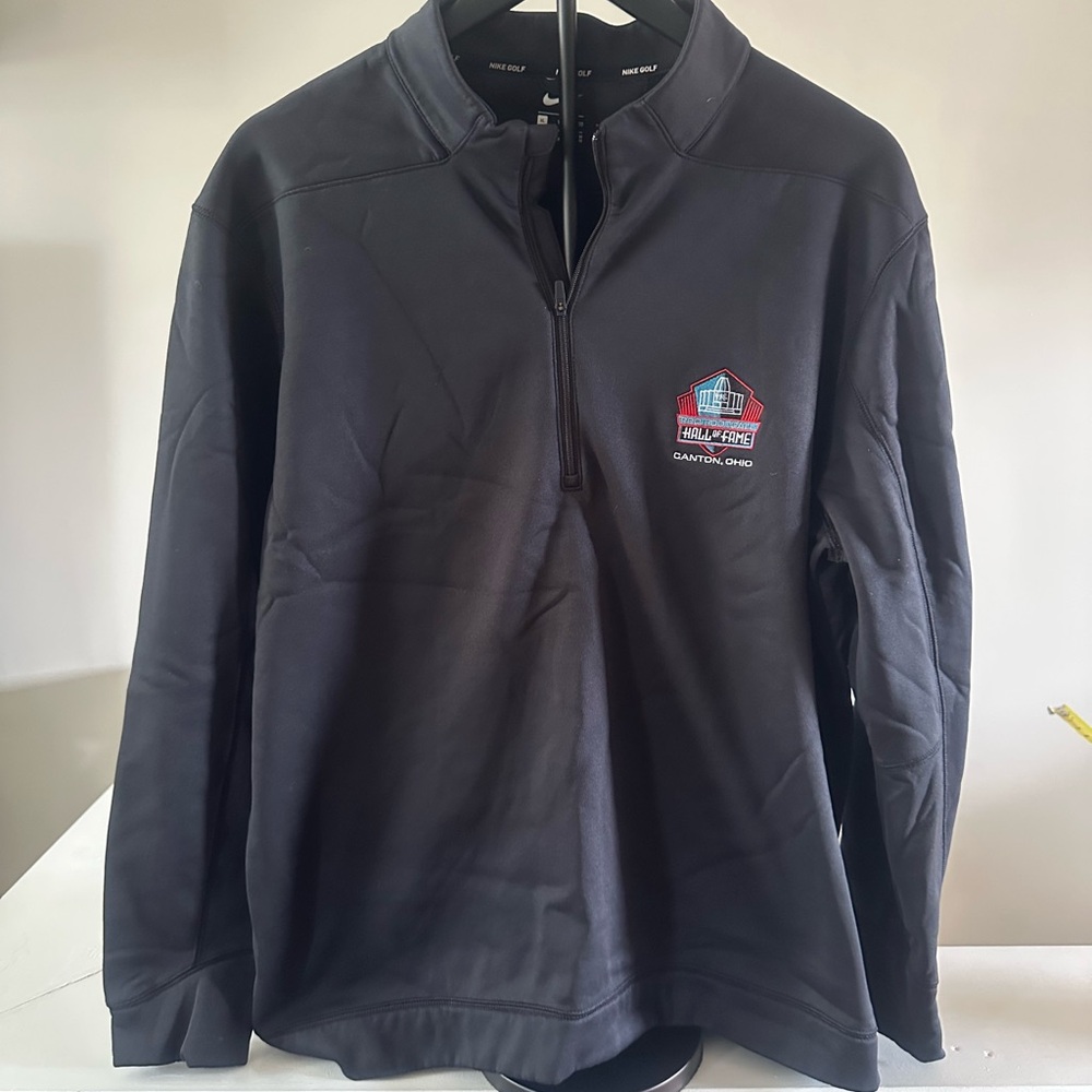 Pro Football Hall of Fame Nike Golf Black Half-Zip Pullover